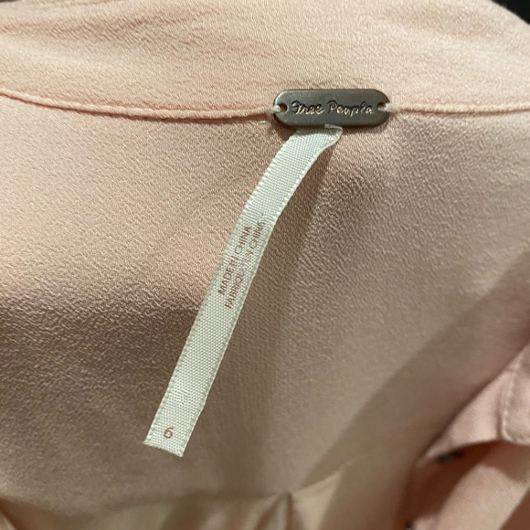 Free People Pink Dream Chase Button Shirt Dress - Picture 5 of 8